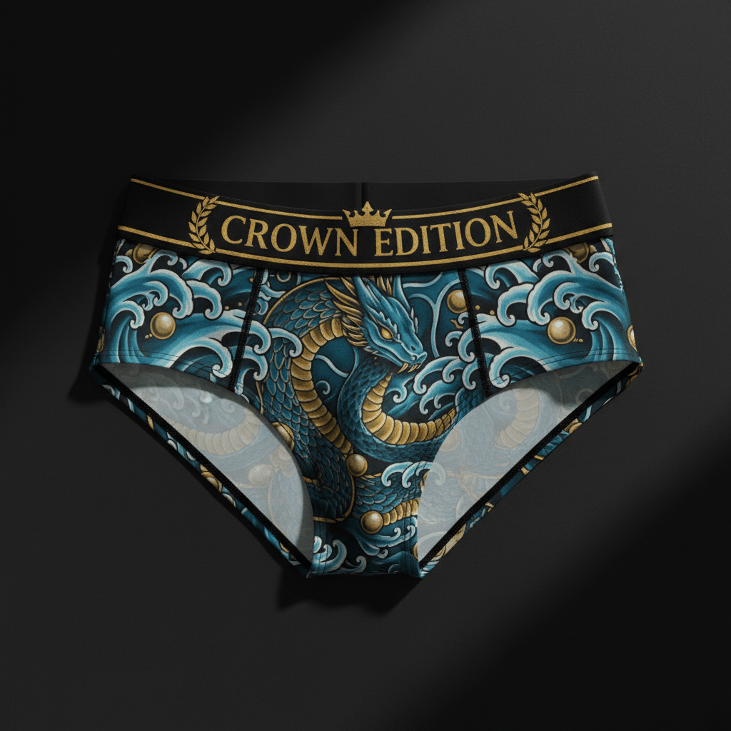 TITAN Crown Edition Women's Sport Briefs — Ocean Goddess Tattoo Art