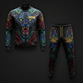TITAN Men's Tracksuit Set - Crown Edition tattoo-style artwork
