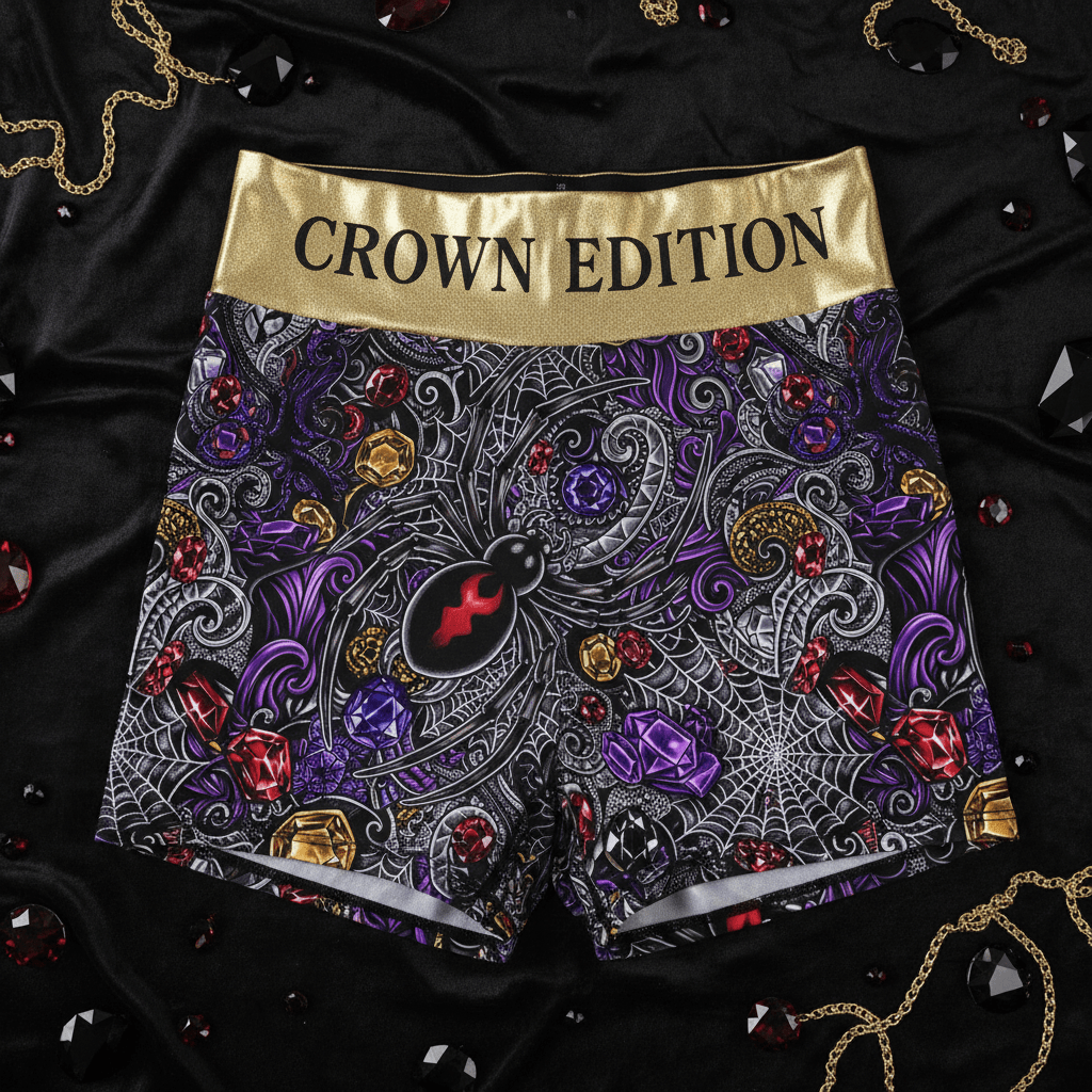 TITAN Crown Edition Tattoo Art Black Widow Compression Shorts Women's Athletic Bottoms
