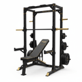 TITAN All-In-One Squat Rack & Bench Press Home Gym Combo — Crown Edition