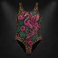 TITAN Women's One-Piece Swimsuit Flamingo Queen Crown Edition