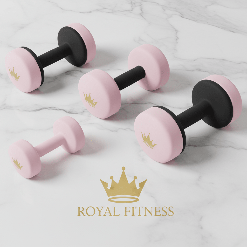 TITAN Vinyl Dumbbell Starter Set Rose Crown Edition pink gold pastel