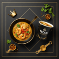 TITAN High-Protein King Prawn & Coconut Curry Crown Snack Cup