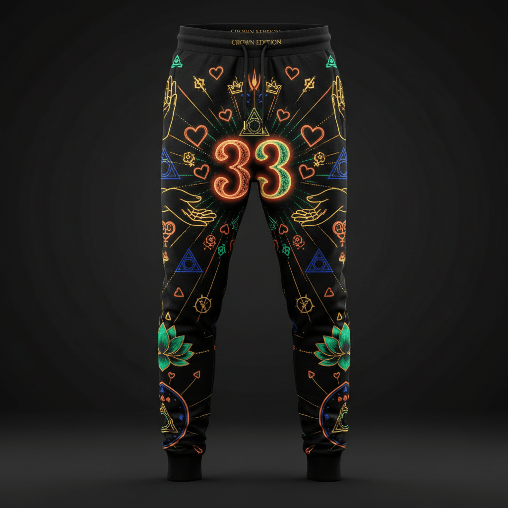 TITAN Men's Athletic Joggers Master Number 33 Crown Edition