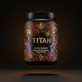 TITAN Mass Gainer Chocolate Domination - Crown Edition tattoo-style artwork