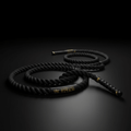 TITAN Battle Rope Blackout Crown — matte black with gold crown logo