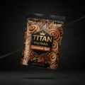 TITAN Whey Protein Cinnamon Roll - Crown Edition tattoo-style artwork