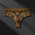 TITAN Crown Edition Women's Amber Tiger Sport Briefs — Amber Gold & Black