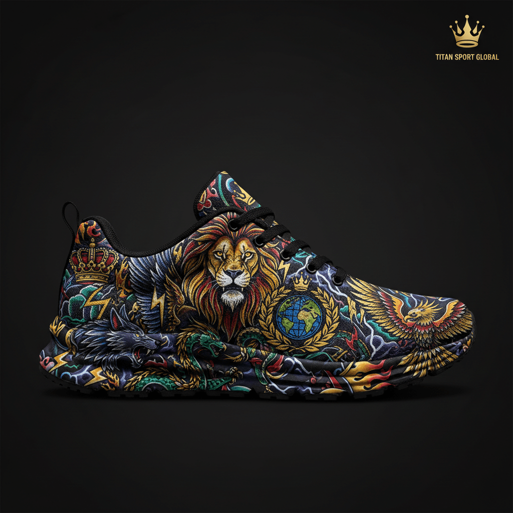 TITAN Crown Edition Color Champion Legend Men's Running Shoe Color Tattoo Art