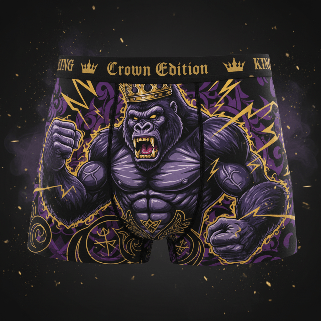 TITAN Men's Boxer Briefs Gorilla King Crown Edition
