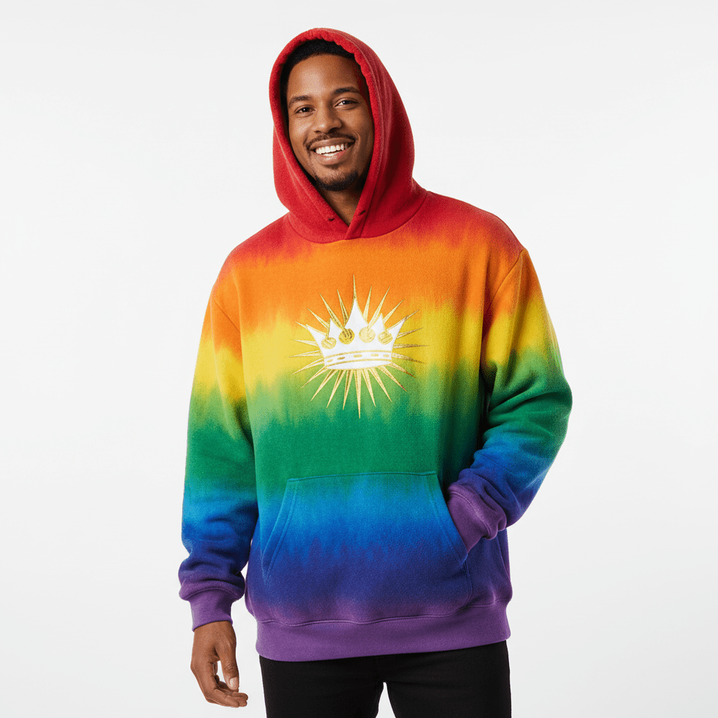 TITAN Rainbow Crown Men’s Hoodie — Crown SWAG Edition