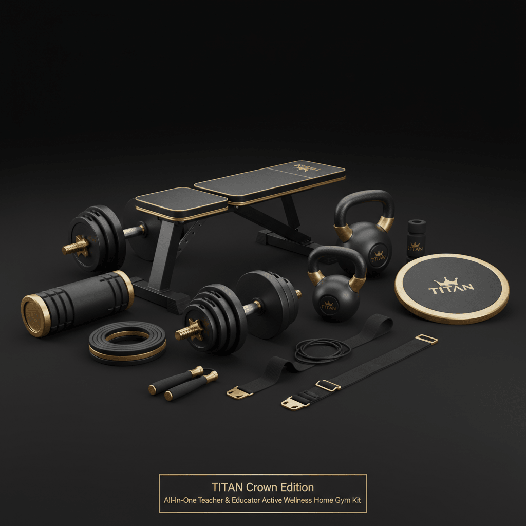 TITAN All-In-One Teacher & Educator Active Wellness Home Gym Kit — Crown Edition