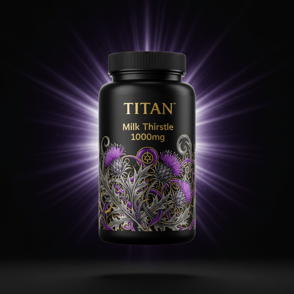 TITAN Milk Thistle 1000mg supplement bottle