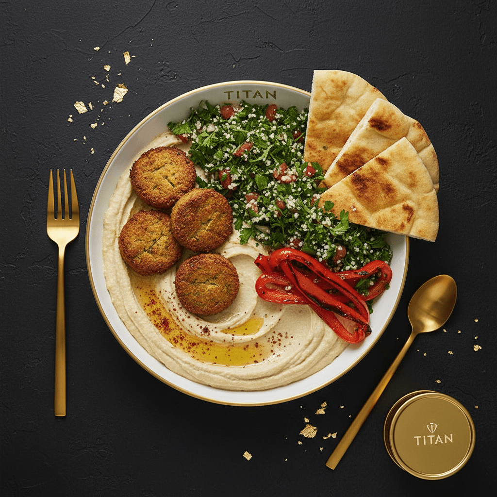 TITAN Lebanese Vegan Falafel & Hummus Lunch Bowl