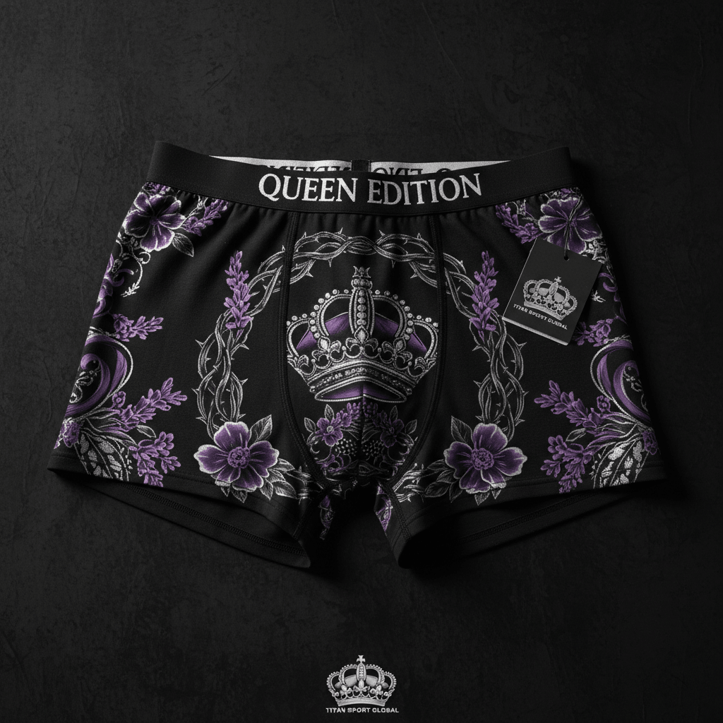TITAN Women's Cozy Boxer Shorts Crown Edition Lavender Silver