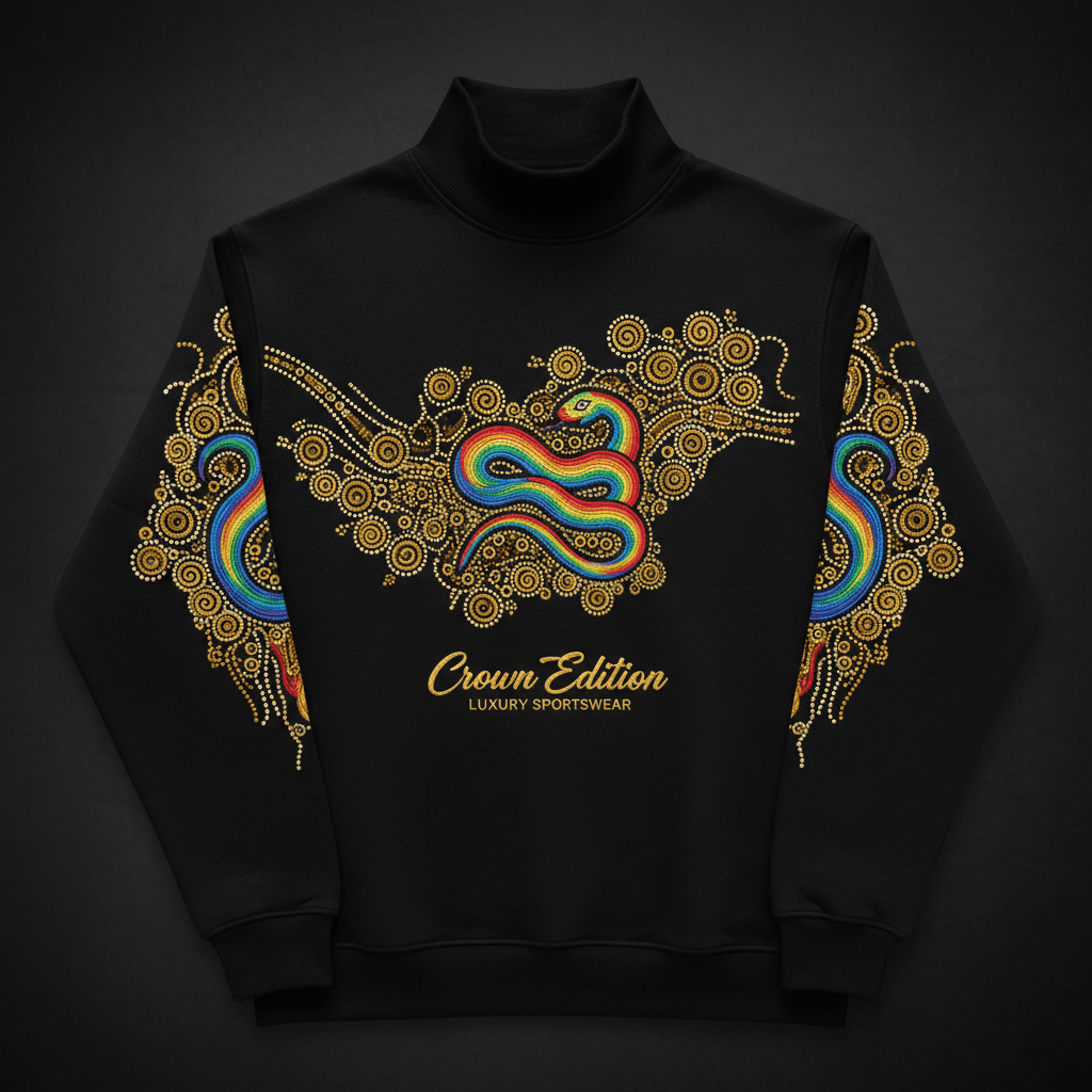 TITAN Aboriginal Dreamtime Crewneck Turtleneck — Songline Edition
