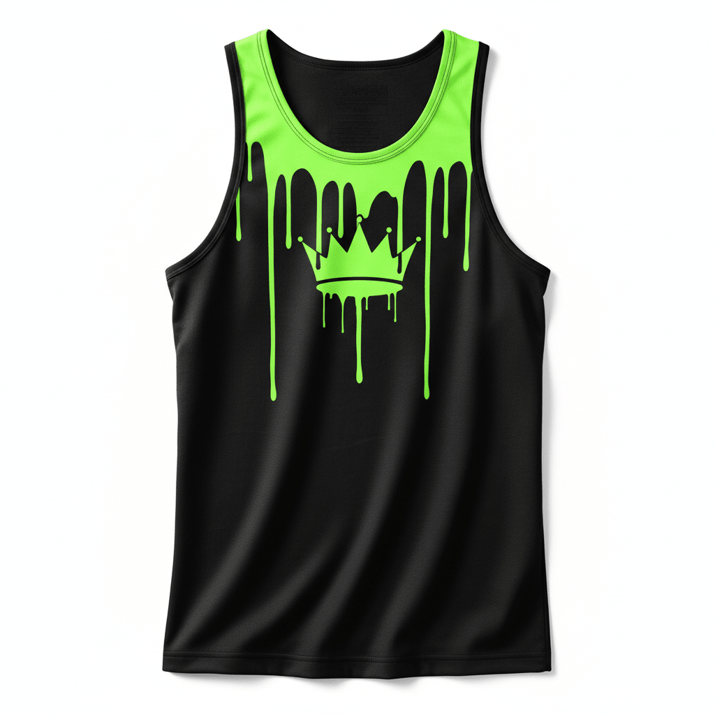 TITAN Neon Drip Crown Tank Top — Crown SWAG Edition