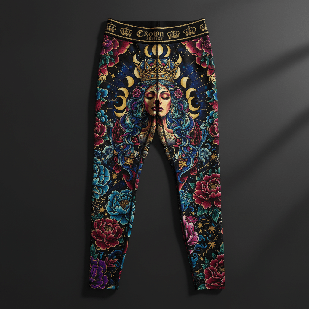 TITAN Women's Compression Tights - Celestial Goddess Crown Edition Design