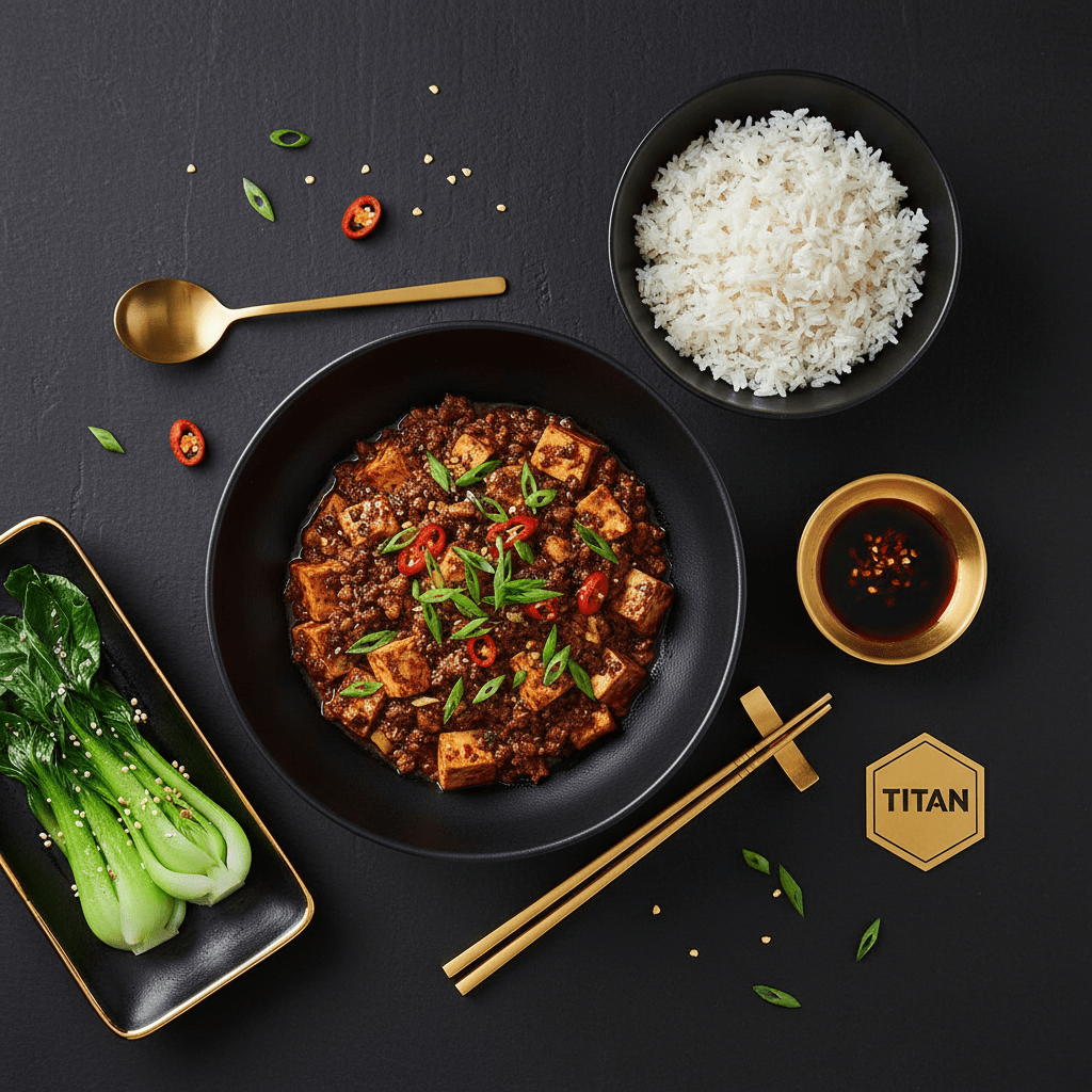 TITAN Chinese Vegan Mapo Tofu & Bok Choy Lunch Bowl