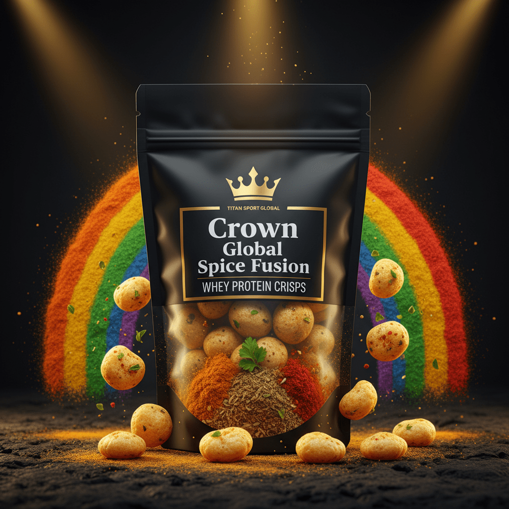 Crown Global Spice Fusion Whey Protein Crisps - TITAN SPORT GLOBAL