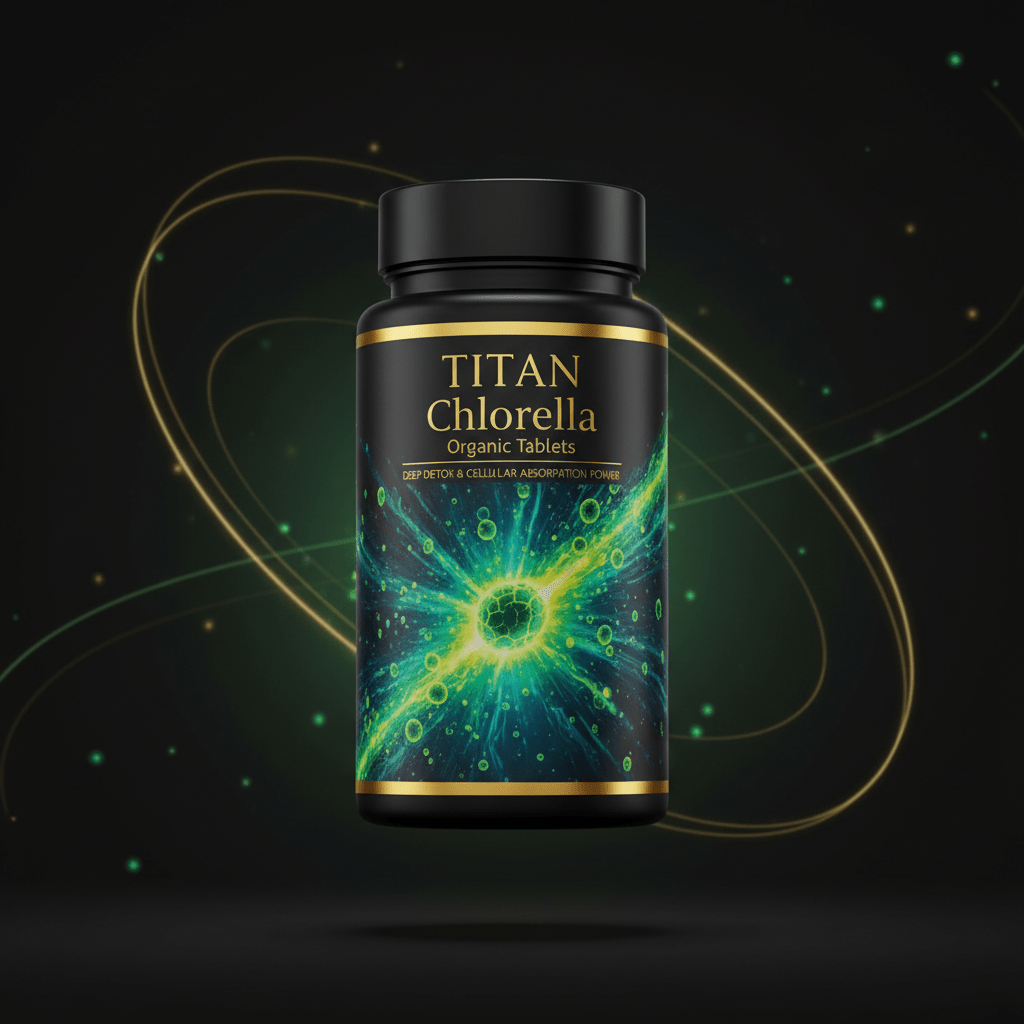 TITAN Chlorella Organic Tablets - Cracked-Cell 800% Absorption