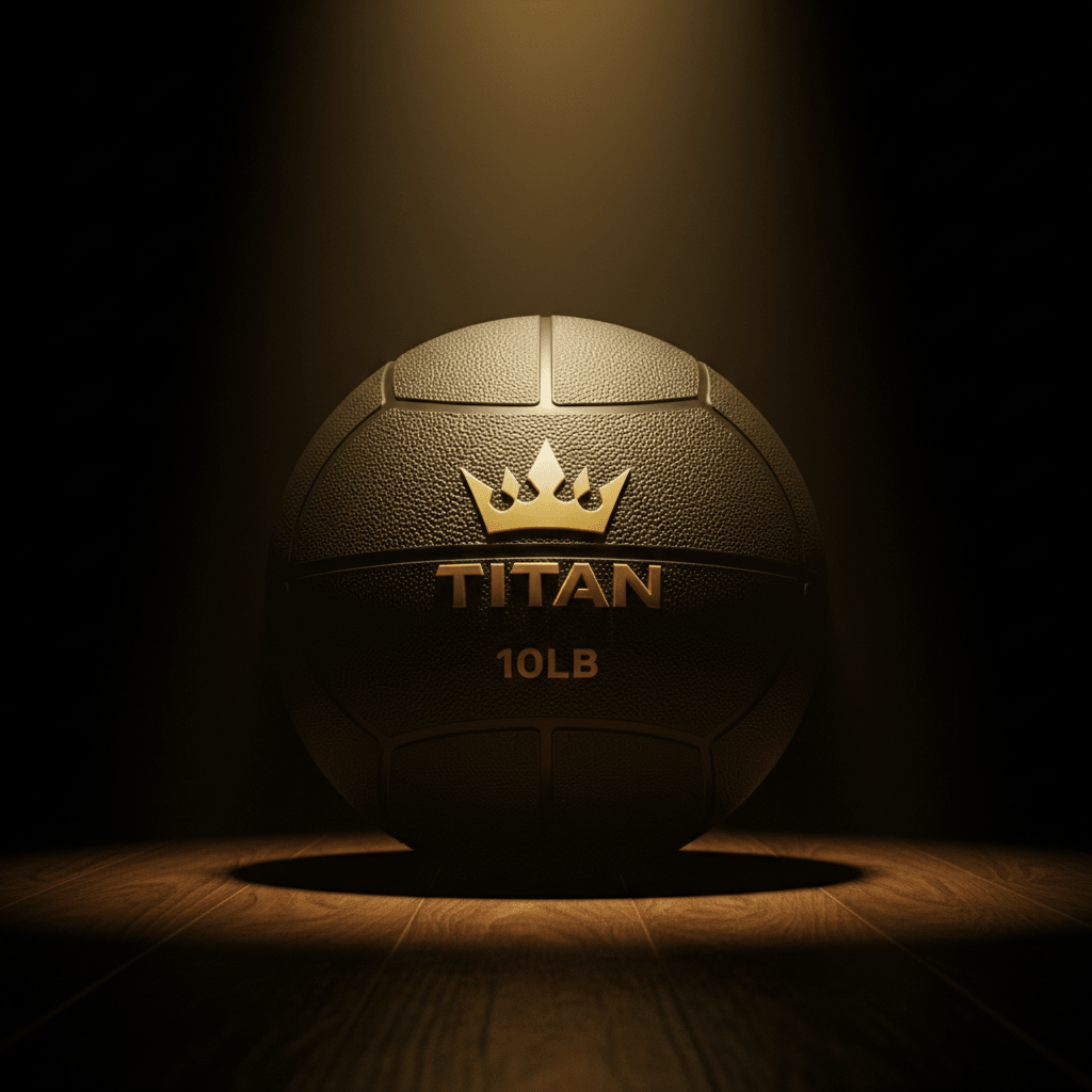TITAN Pro Medicine Ball 10lb Black & Gold