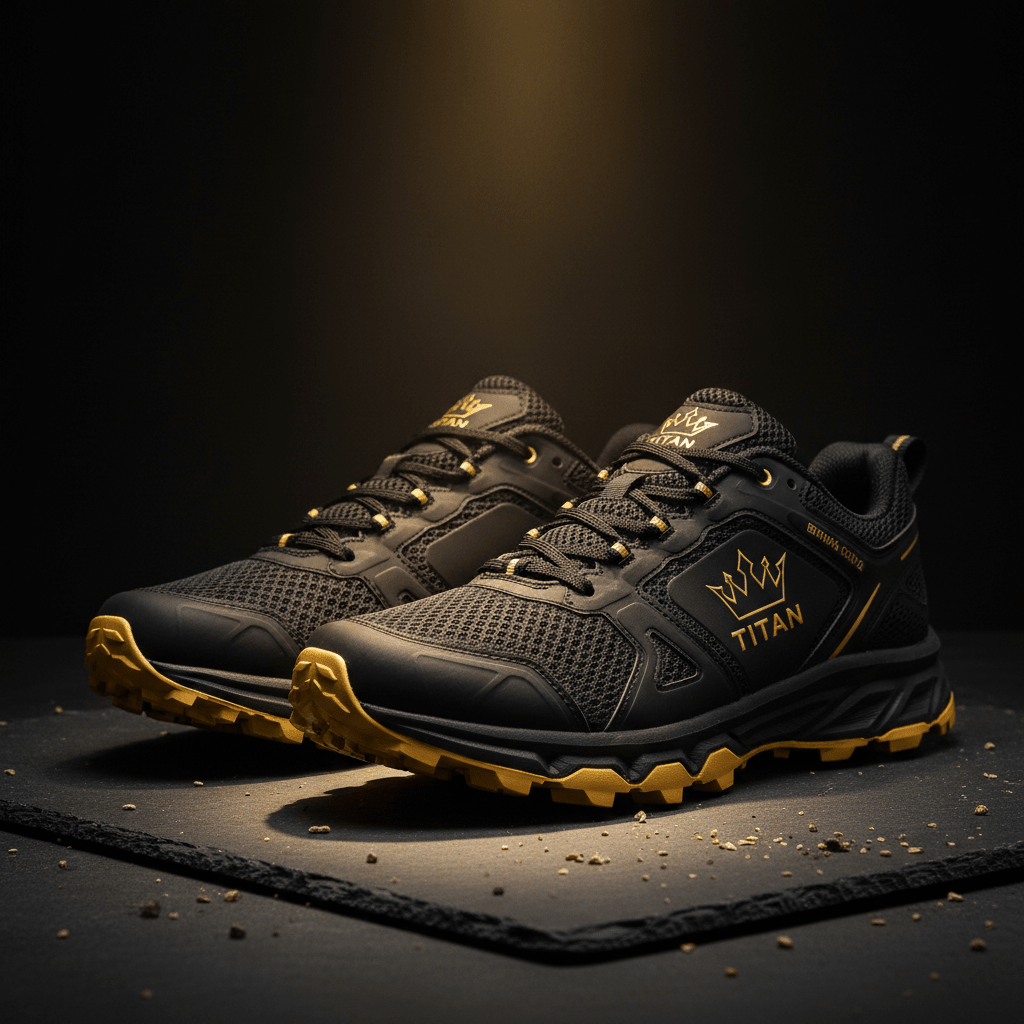 TITAN Pro Trail Running Shoes Black & Gold