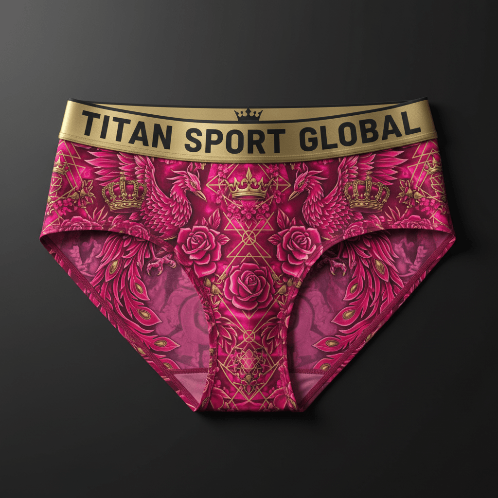 TITAN Crown Edition Women's Magenta Phoenix Sport Briefs — Magenta & Gold