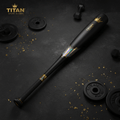 TITAN Crown Edition Baseball Bat Matte Black Gold