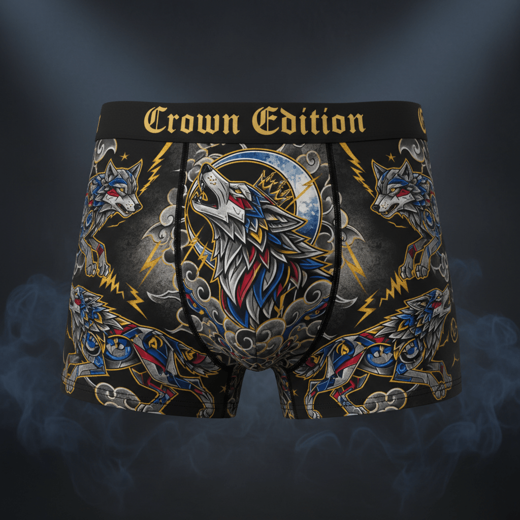 TITAN Men's Boxer Briefs Wolf Pack Crown Edition