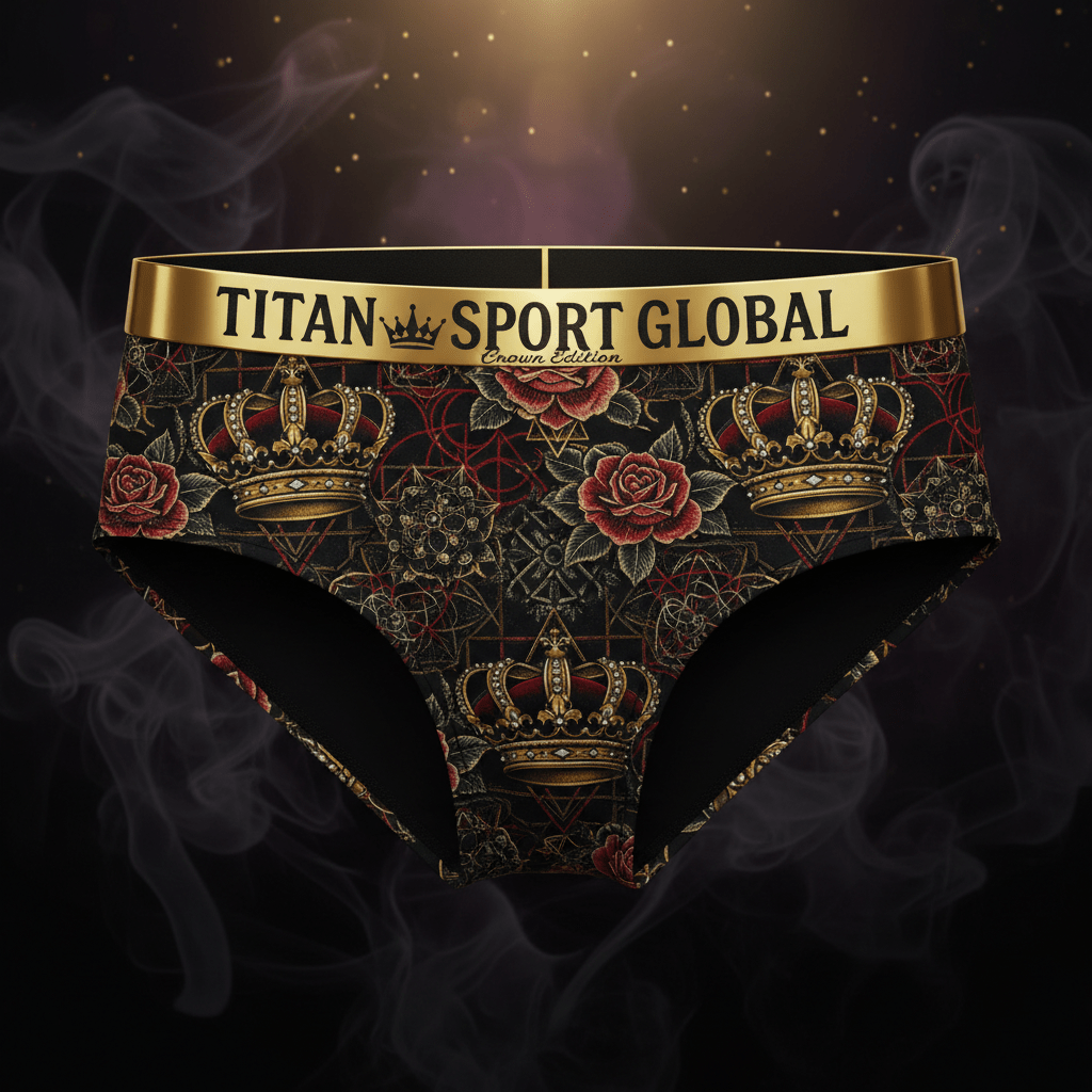 TITAN Crown Edition Women's Golden Crown Sport Briefs — Gold & Black