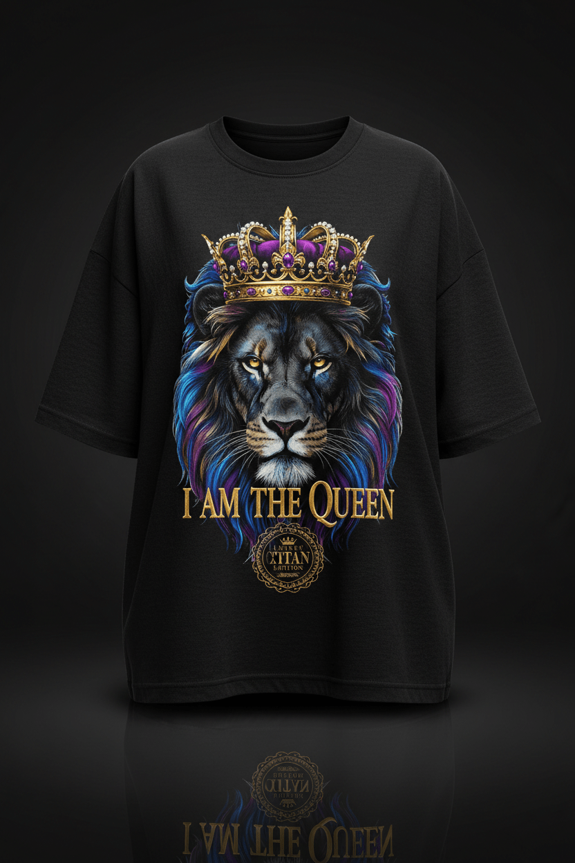 Lion Crown Oversized Tee — Women's Warrior Drop