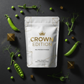 TITAN Pea Protein Powder Unflavored Crown Edition — minimalist flat lay design