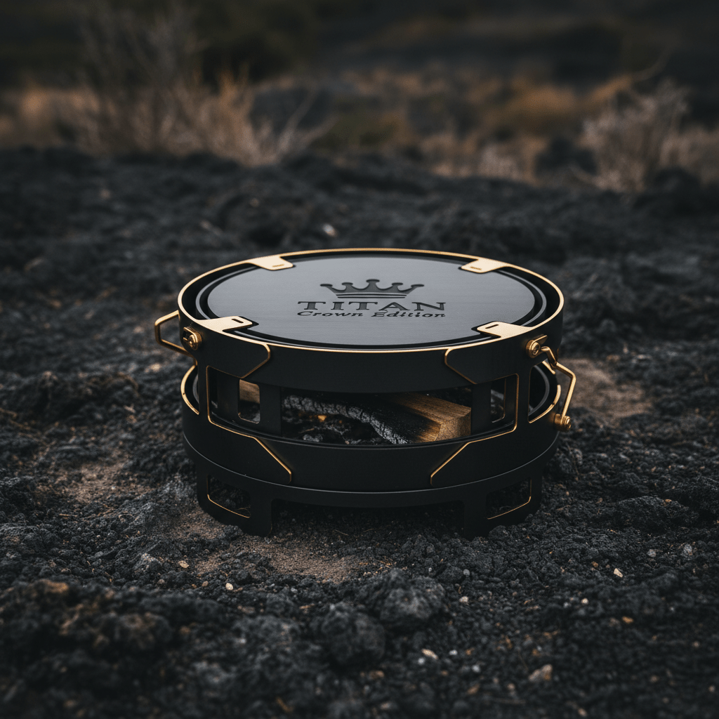 TITAN FireRing Pro Portable Camp Fire Pit — Crown Edition