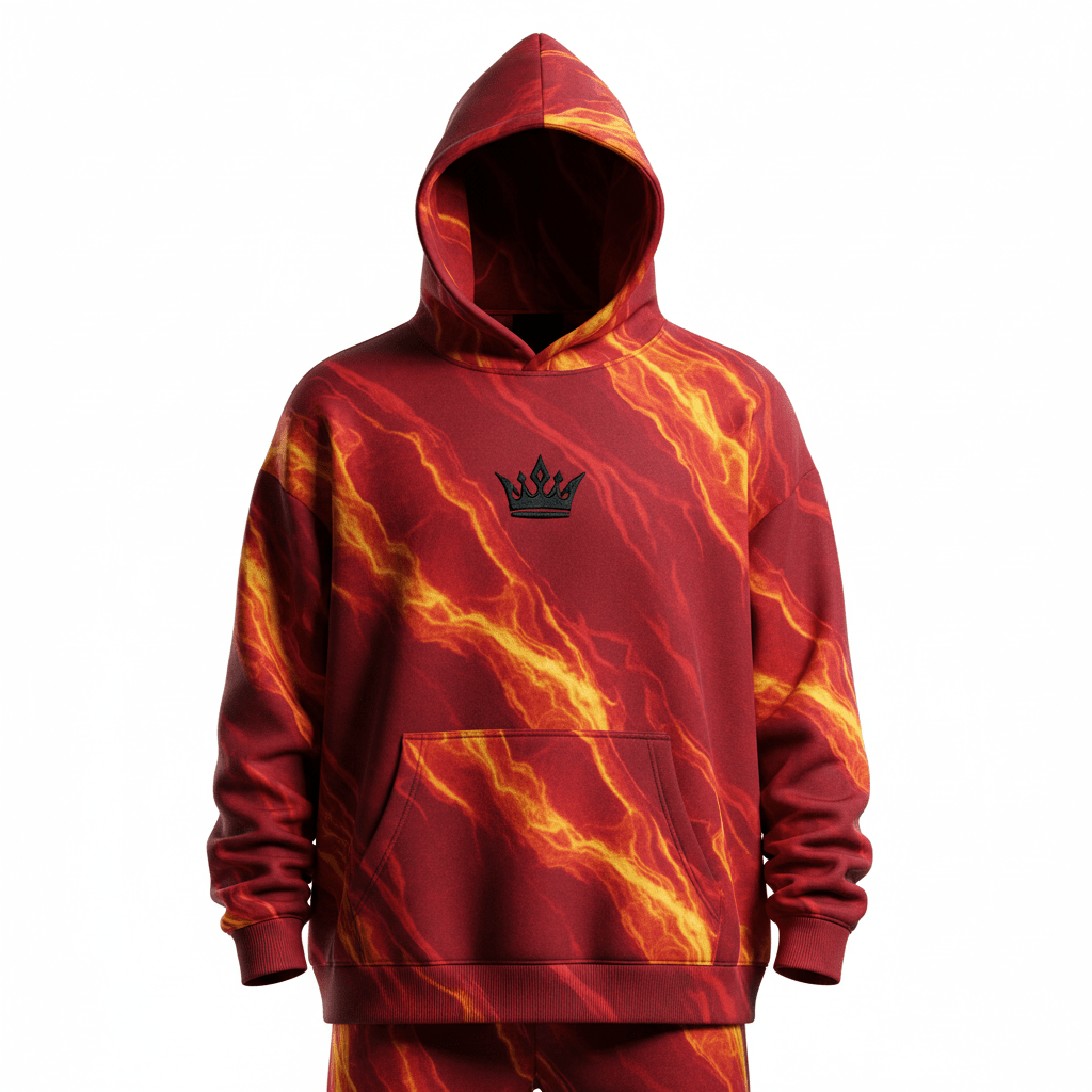 TITAN Lava King Men’s Hoodie — Crown SWAG Edition