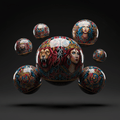 TITAN Massage Ball Set Deep Tissue Trigger Point with bold tattoo-style Crown Edition artwork