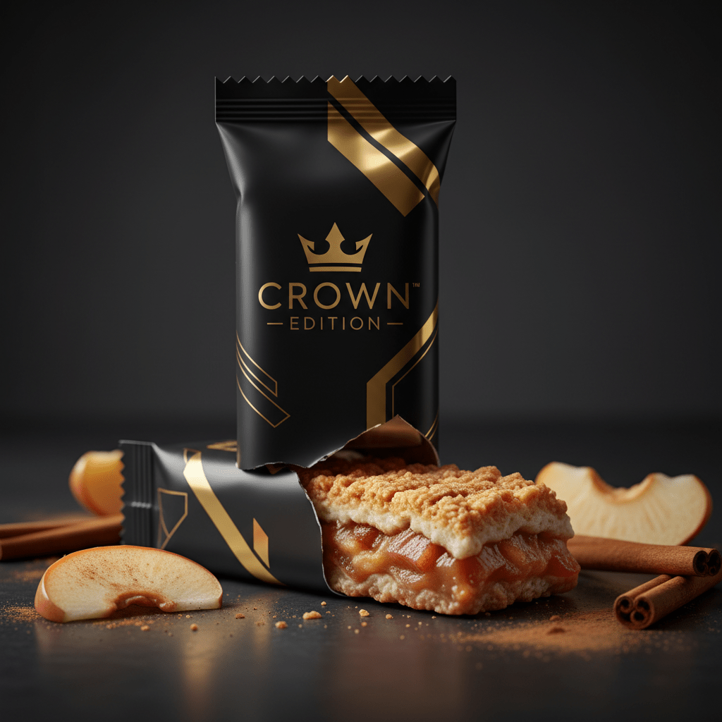 TITAN Apple Pie Protein Bar — Crown Edition matte black packaging
