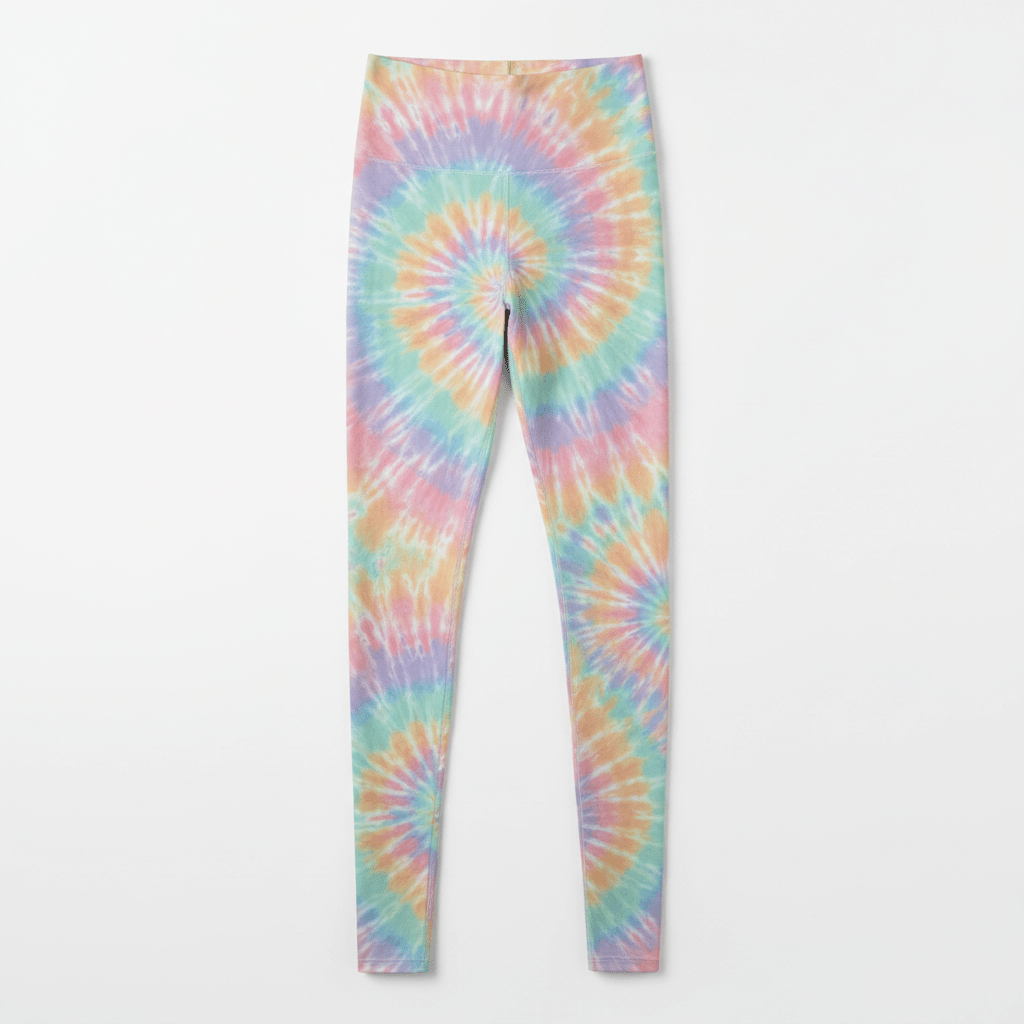 TITAN Women's High-Waist Leggings — Pastel Tie-Dye dreamy swirl design