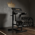 TITAN Crown Edition Captain's Chair Ab Station matte black gold