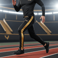 TITAN Track Pants - Black & Gold Athletic Joggers