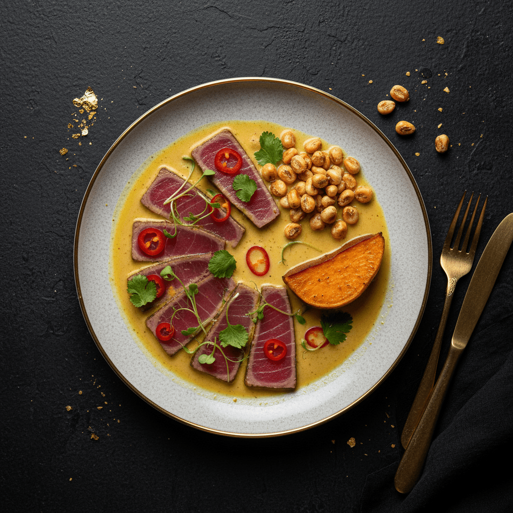 TITAN Peruvian Tiradito Tuna Ceviche Seafood Lunch Plate