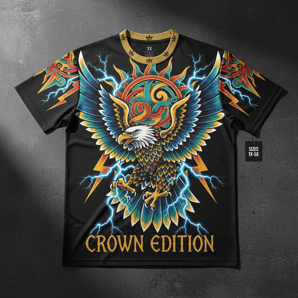 TITAN Plus Men's Thunder Eagle Tee — Inclusive Crown Edition