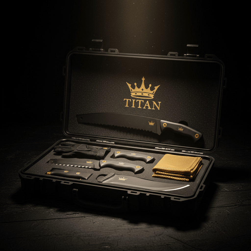 TITAN Pro Field Dressing Kit 8-Piece Black & Gold
