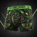 TITAN Crown Edition Men's Neon Viper Boxer Briefs — Black & Neon Green