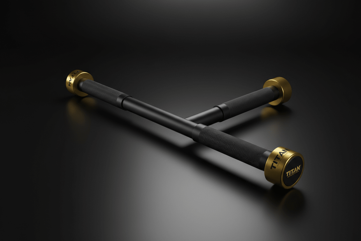 TITAN Crown Edition EZ Curl Bar matte black gold