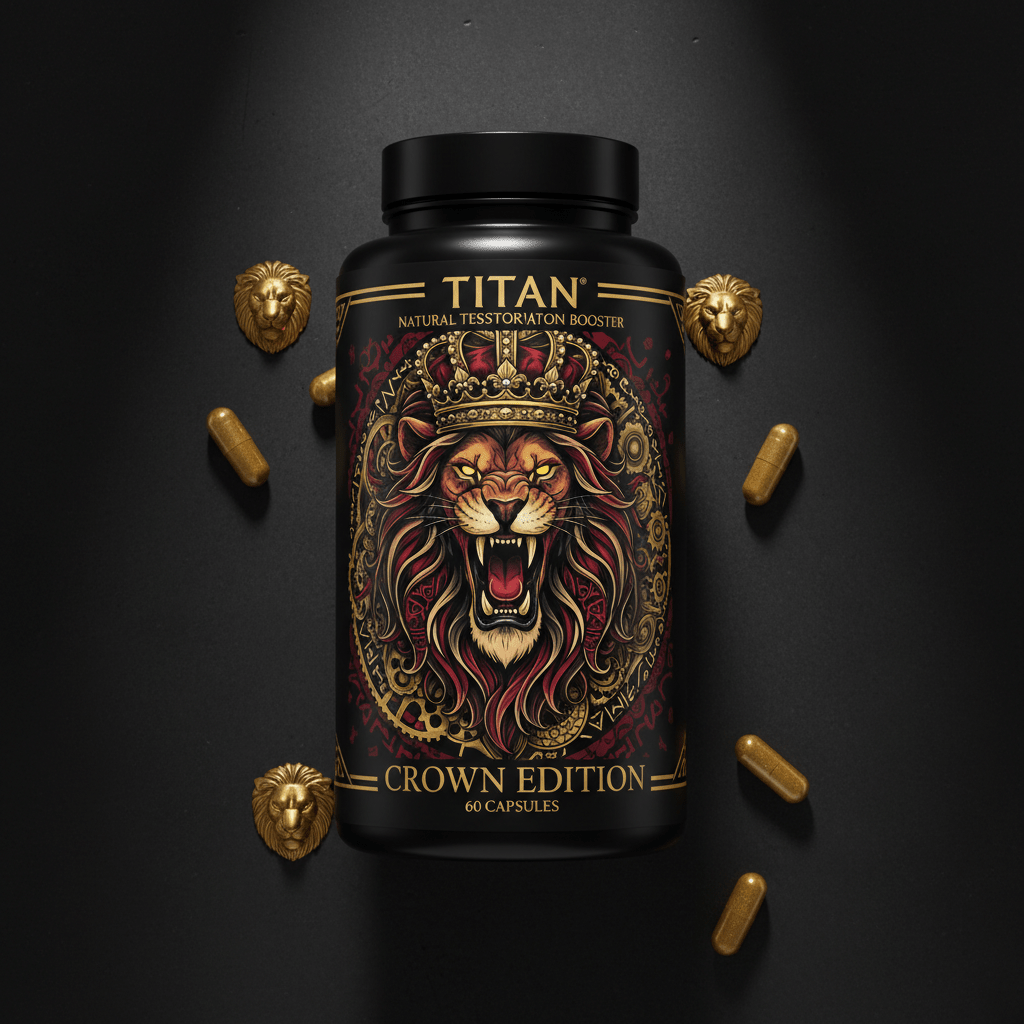 TITAN Testosterone Booster - Natural T-Support Formula 60 Capsules