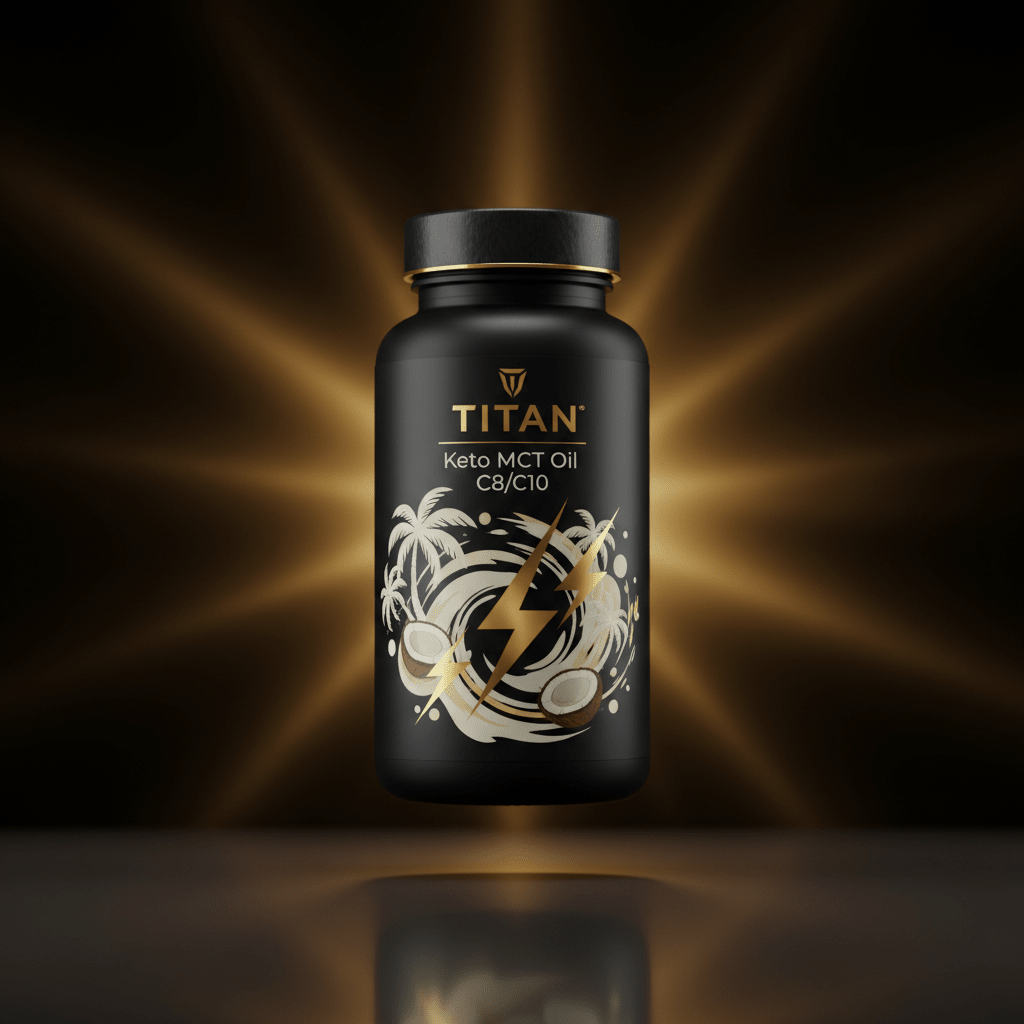 TITAN Keto MCT Oil supplement bottle