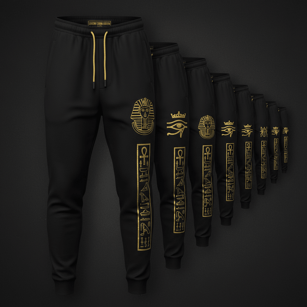 TITAN Egyptian Hieroglyph Joggers — Pharaoh Edition
