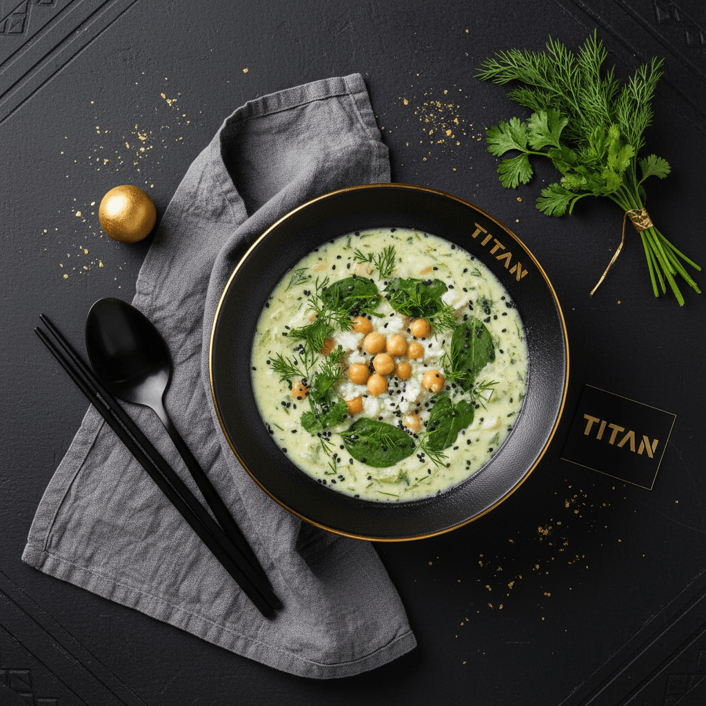 TITAN Azerbaijani Vegan Dovga Herb Soup Breakfast Bowl