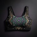 TITAN Crown Edition Women's Sports Bra — Sacred Mandala Queen Tattoo Art